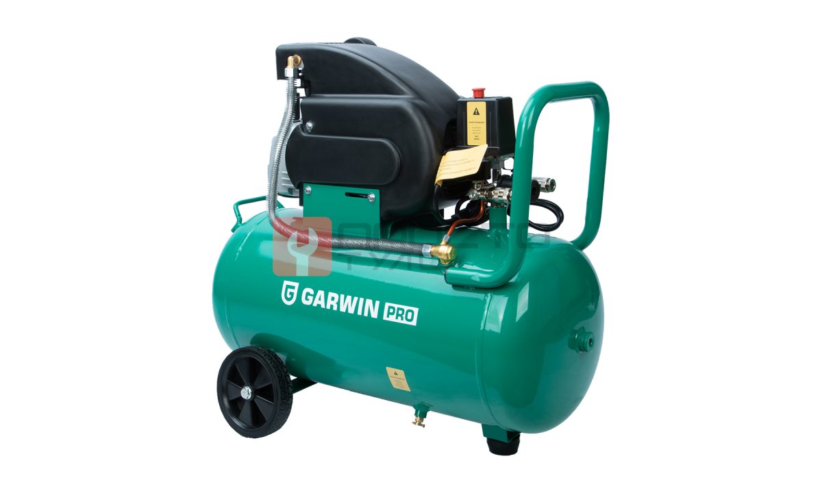  GARWIN PRO 840210-200-50 Компрессор поршневой 230 л/мин, 10 бар, ресивер 50 л, 2,5 л.с., 2850 об/мин (0)