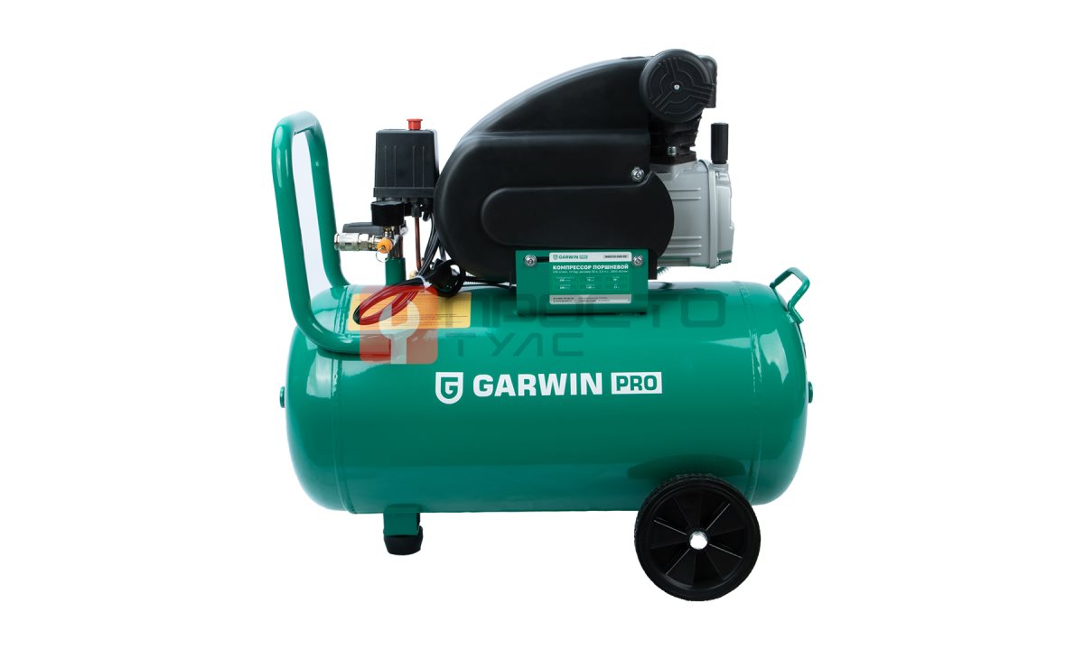  GARWIN PRO 840210-200-50 Компрессор поршневой 230 л/мин, 10 бар, ресивер 50 л, 2,5 л.с., 2850 об/мин (1)