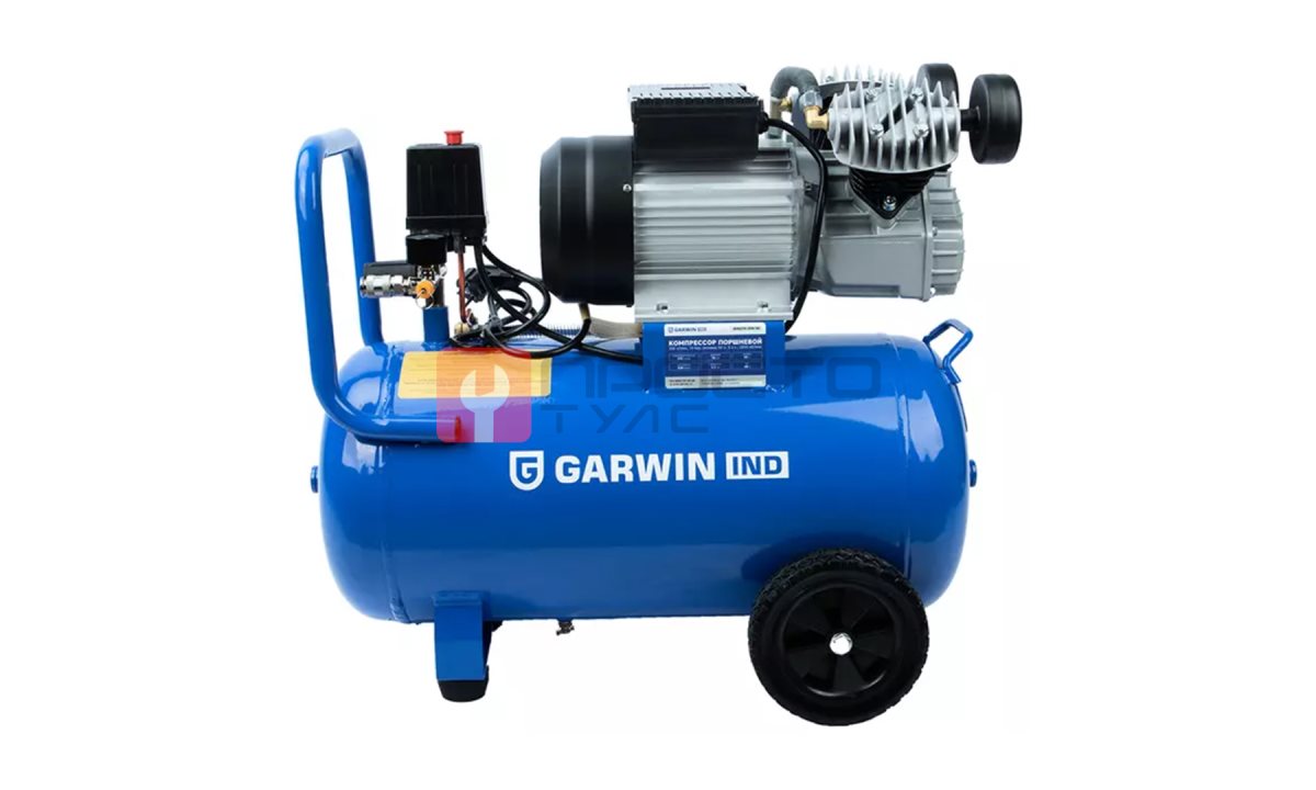  GARWIN INDUSTRIAL 840210-356-50 Компрессор поршневой 356 л/мин, 10 бар, ресивер 50 л, 3 л.с., 2850 об/мин (0)