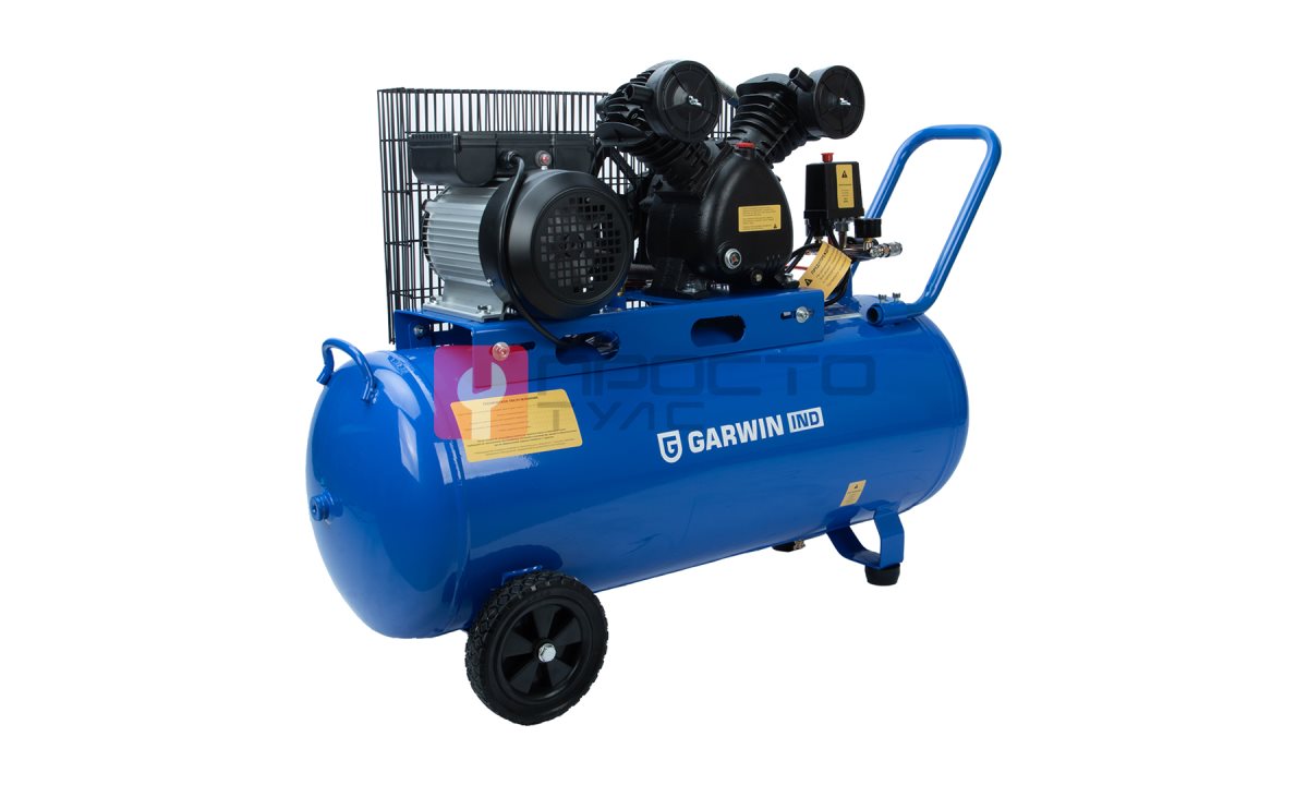  GARWIN INDUSTRIAL 840215-320-100 Компрессор поршневой с ременным приводом, 320 л/мин., 10 бар, ресивер 100 л., 1050 об/мин (0)