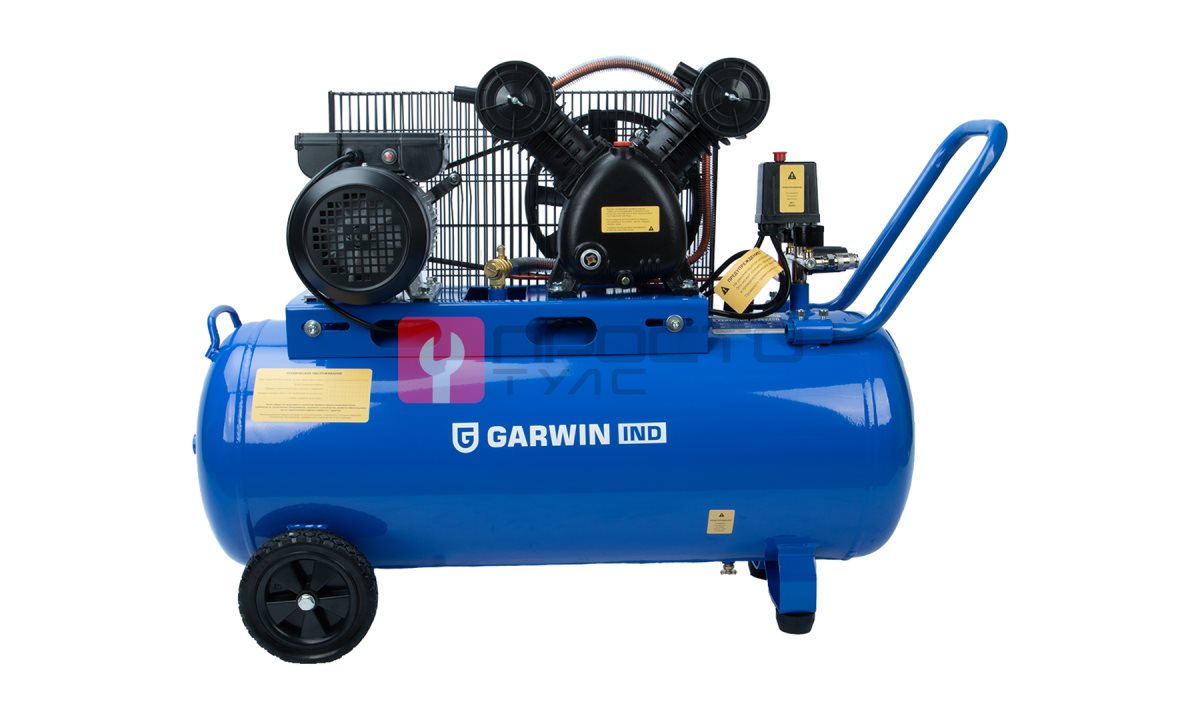  GARWIN INDUSTRIAL 840215-320-100 Компрессор поршневой с ременным приводом, 320 л/мин., 10 бар, ресивер 100 л., 1050 об/мин (1)