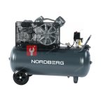 Компрессор поршневой с ременной передачей 220В, ресив. 100л, 420л/мин NORDBERG NCP100/420A (4)