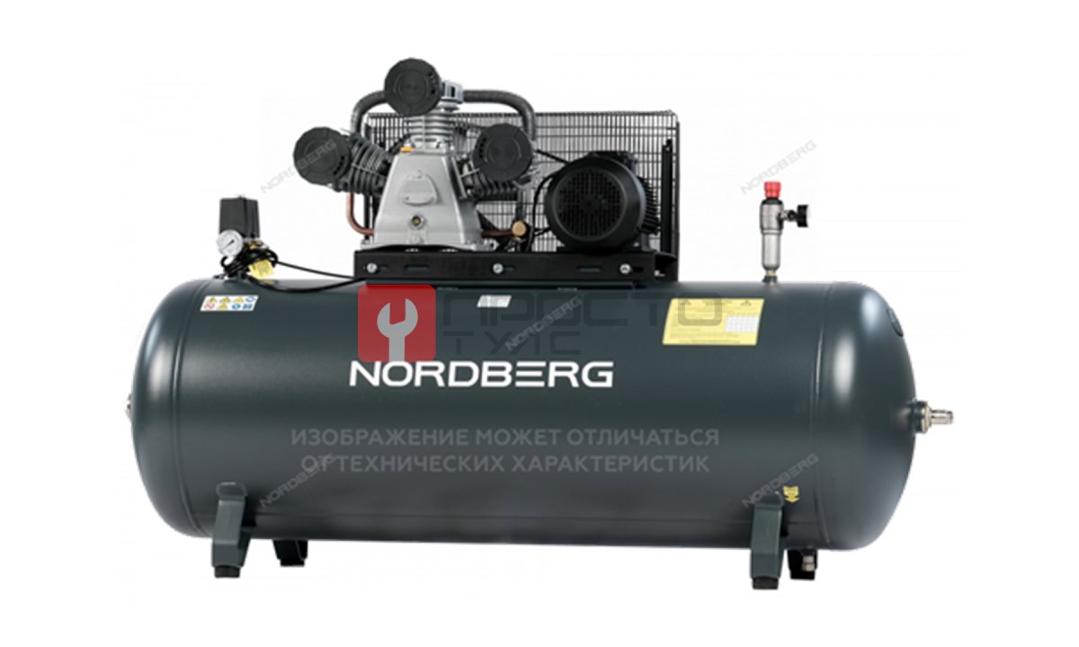  Компрессор поршневой с ременной передачей 380В, ресив. 500л, 1400л/мин NORDBERG NCP500/1400 (0)