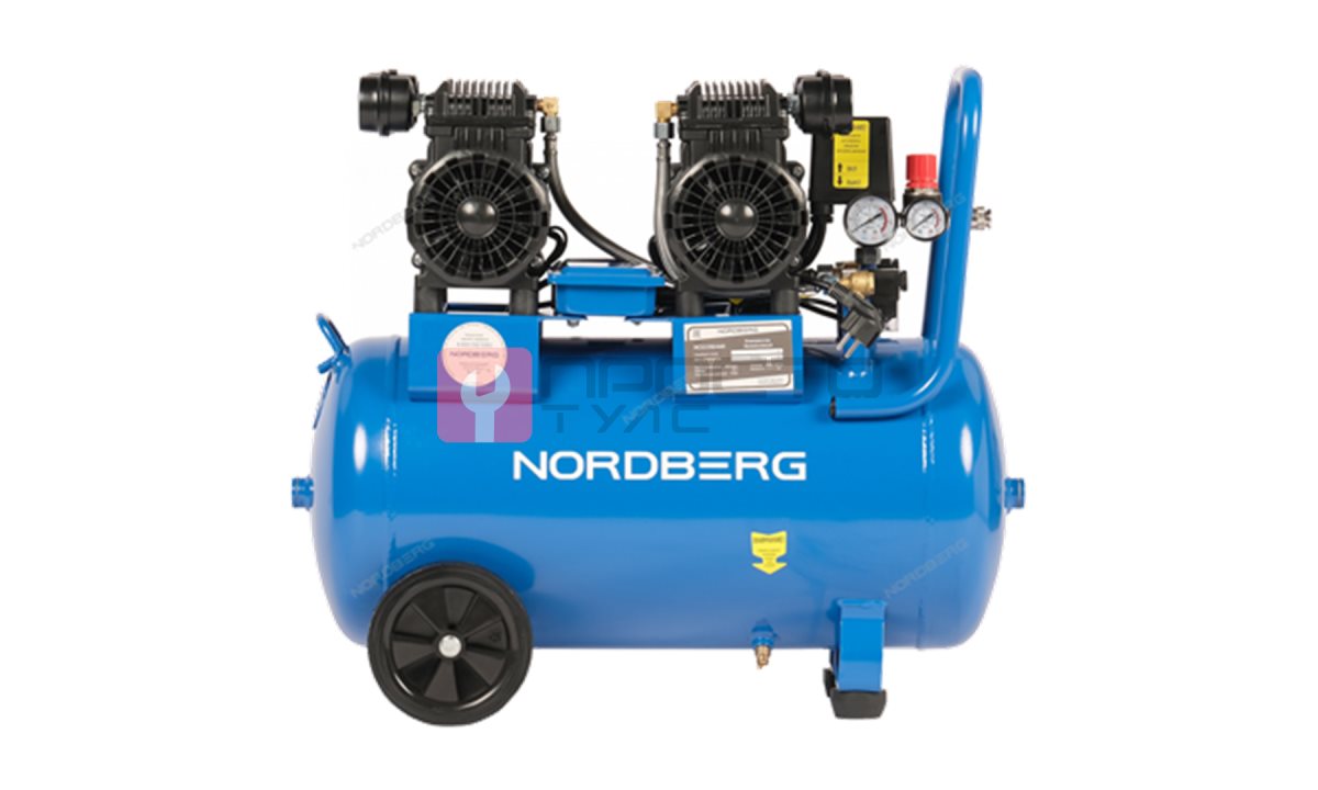  Компрессор безмасляный 220В, ресив. 50л, 440л/мин NORDBERG NCEO50/440 (1)