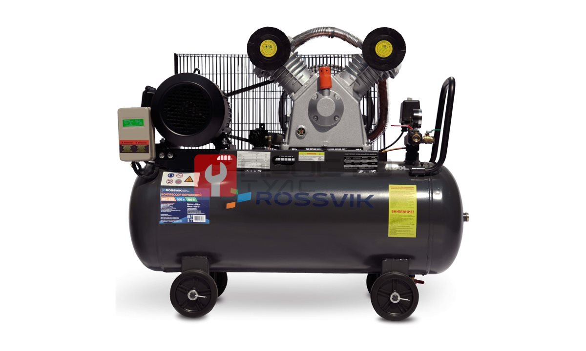  Компрессор ROSSVIK RPC-670, 670 л/мин, 10 бар, ресивер 270 л, 380 В/4 кВт, серый (1)