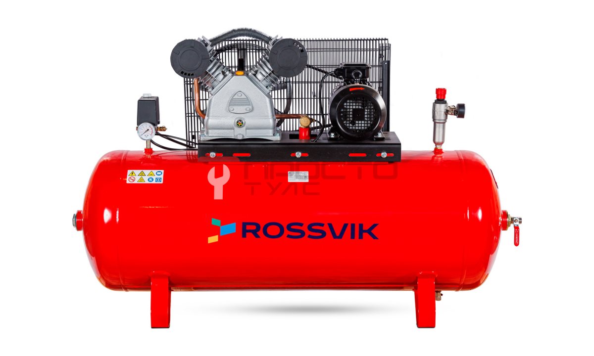 Компрессор ROSSVIK СБ4/Ф-270.LB50, 690 л/мин, 10 бар, ресивер 270 л, 380 В/4 кВт, красный (0)
