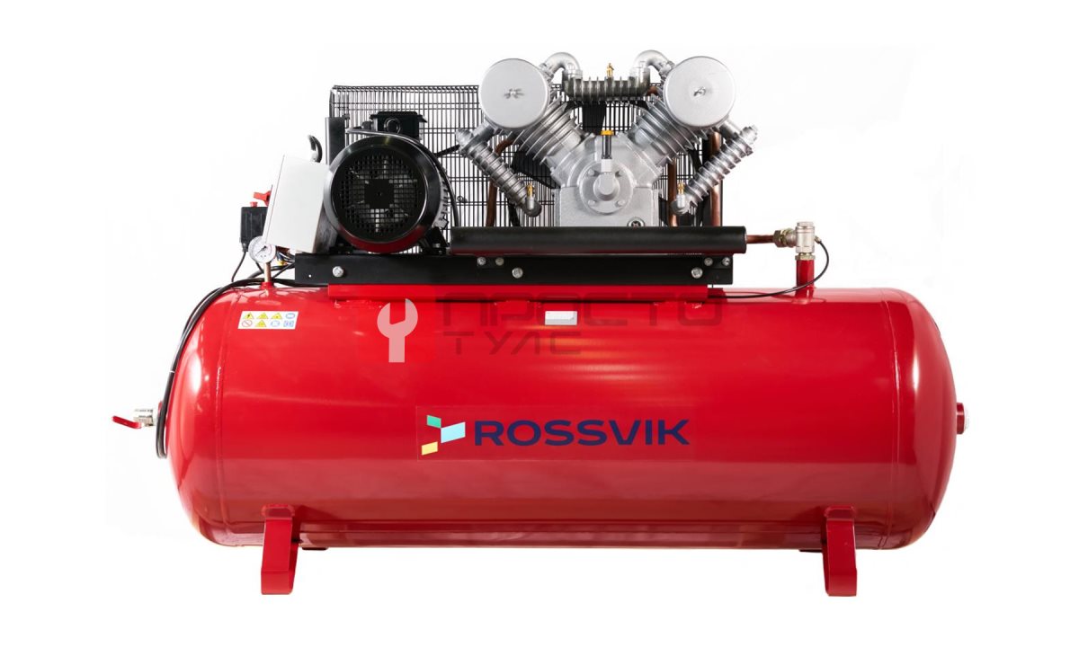  Компрессор ROSSVIK СБ4/Ф-500.LТ100-11, 1700 л/мин, 10 бар, ресивер 500 л, 380 В/11 кВт, красный (0)