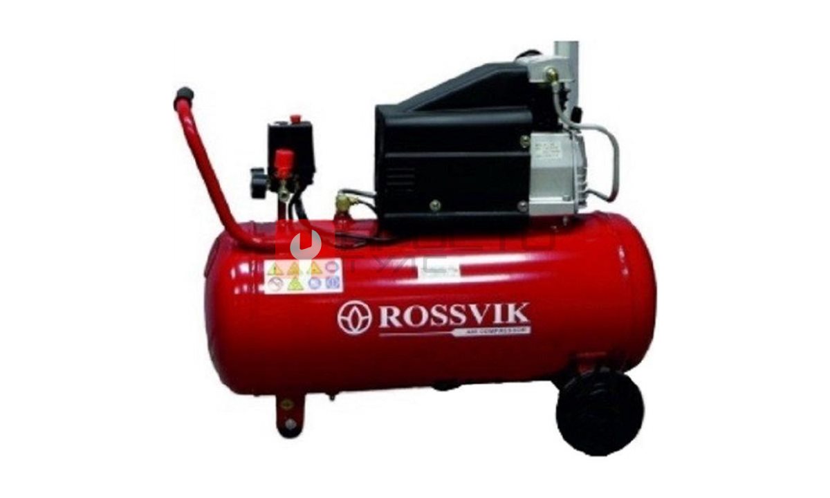  Компрессор ROSSVIK СБ4/С-24.J1048В, 260 л/мин, 8 бар, ресивер 24 л, 220 В/1,8 кВт, красный (0)