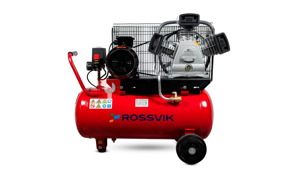  Компрессор ROSSVIK СБ4/С-50.LB40, 580 л/мин, 10 бар, ресивер 50 л, 380 В/3 кВт, красный (0)