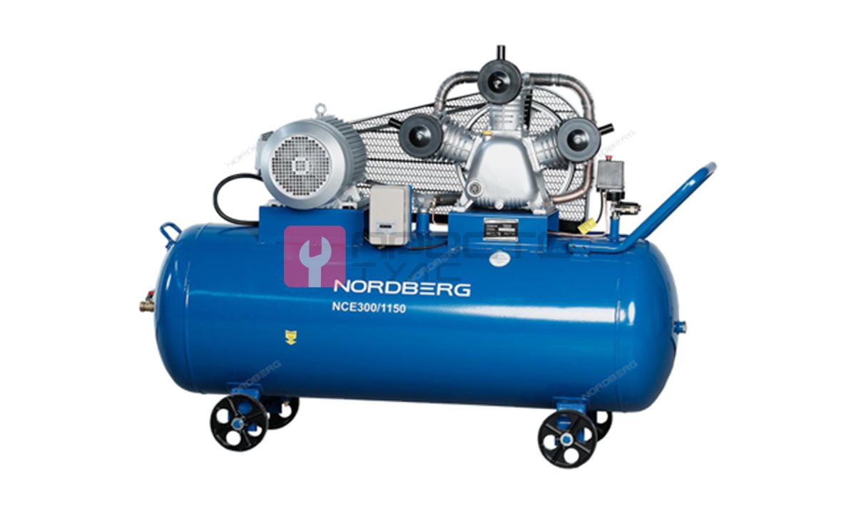  NORDBERG КОМПРЕССОР NCE300/1150 3-х поршн., ременной, чугунная головка, 380В, ресив. 300л, 1150л/мин (0)