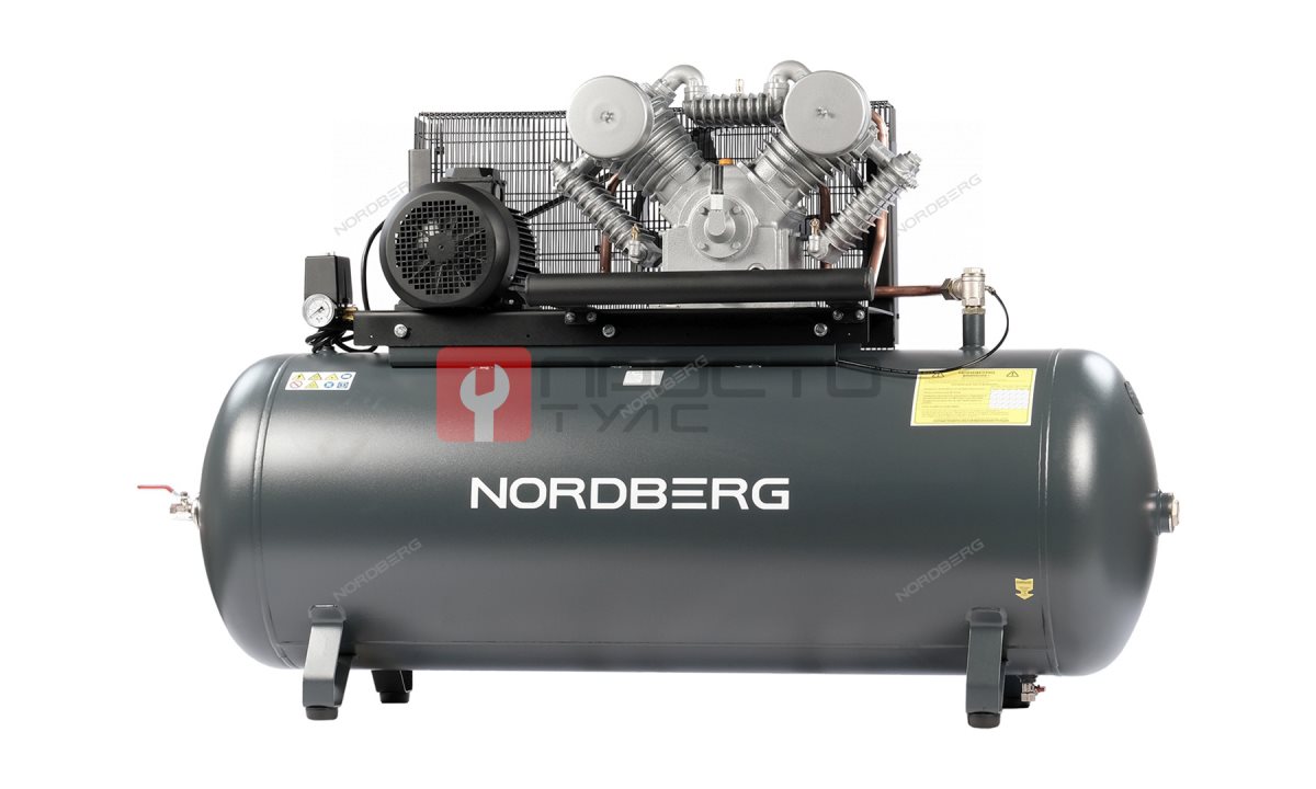  Компрессор поршневой с ременной передачей 380В, ресив. 500л, 1400л/мин NORDBERG NCP500/1400 (0)