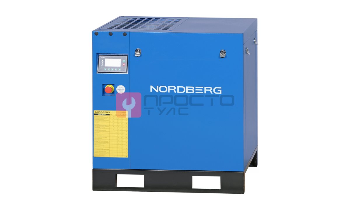  Компрессор винтовой, 7,5 кВт, 10 бар, 900 л/мин, IP55, без ресивера NORDBERG NCC10 (0)