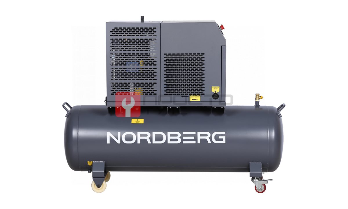  Компрессор винтовой, 5,5 кВт, 10 бар, 660 л/мин, ресивер 230 л, IP54 NORDBERG NCF7,5R (1)