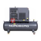  Компрессор винтовой, 4 кВт, 10 бар, 450 л/мин, ресивер 180 л, IP54 NORDBERG NCF5R мни (1)