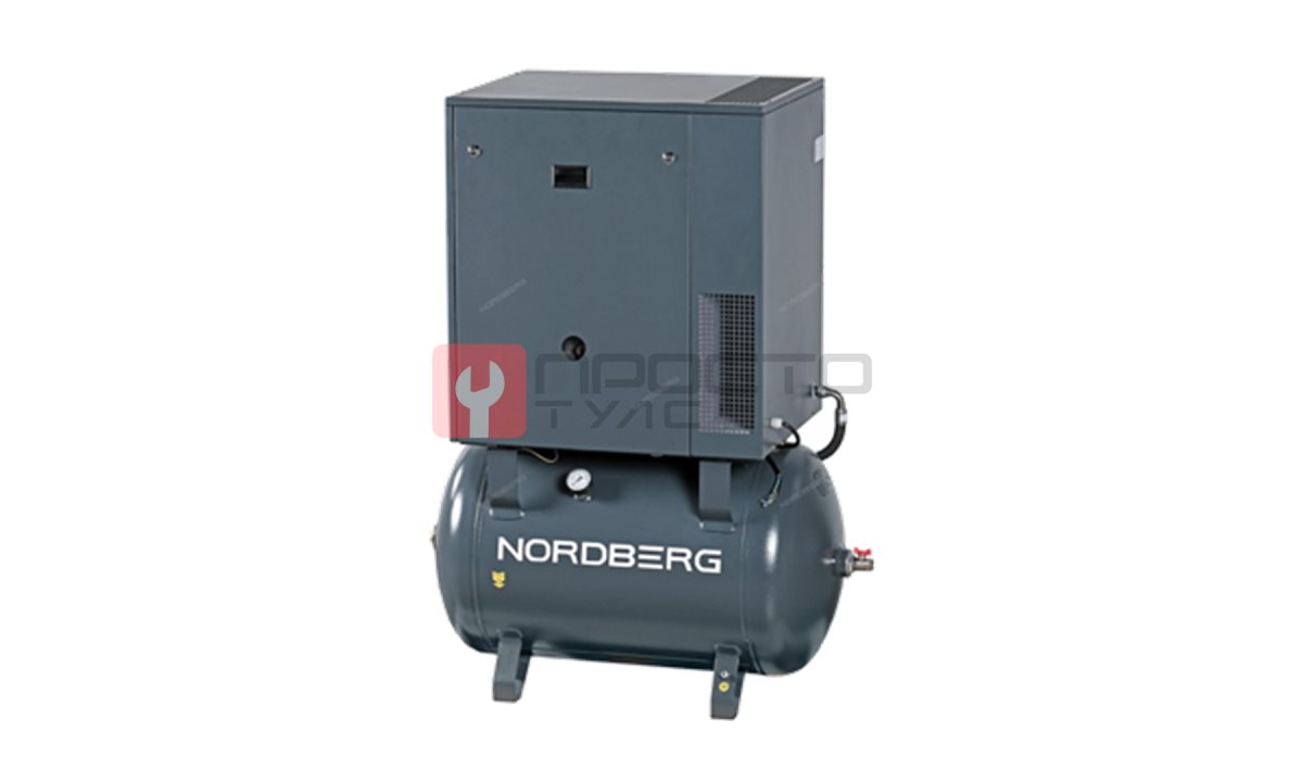  Компрессор винтовой, 7,5кВт, 10Бар, 1000л/мин, ресивер 270л NORDBERG NCS270/1000-10 (0)