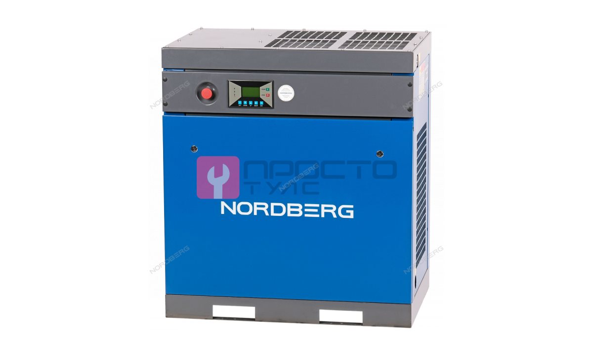  Компрессор винтовой, 11 кВт, 1550 л/мин, 10 бар, IP23, без ресивера NORDBERG NCB15 (0)