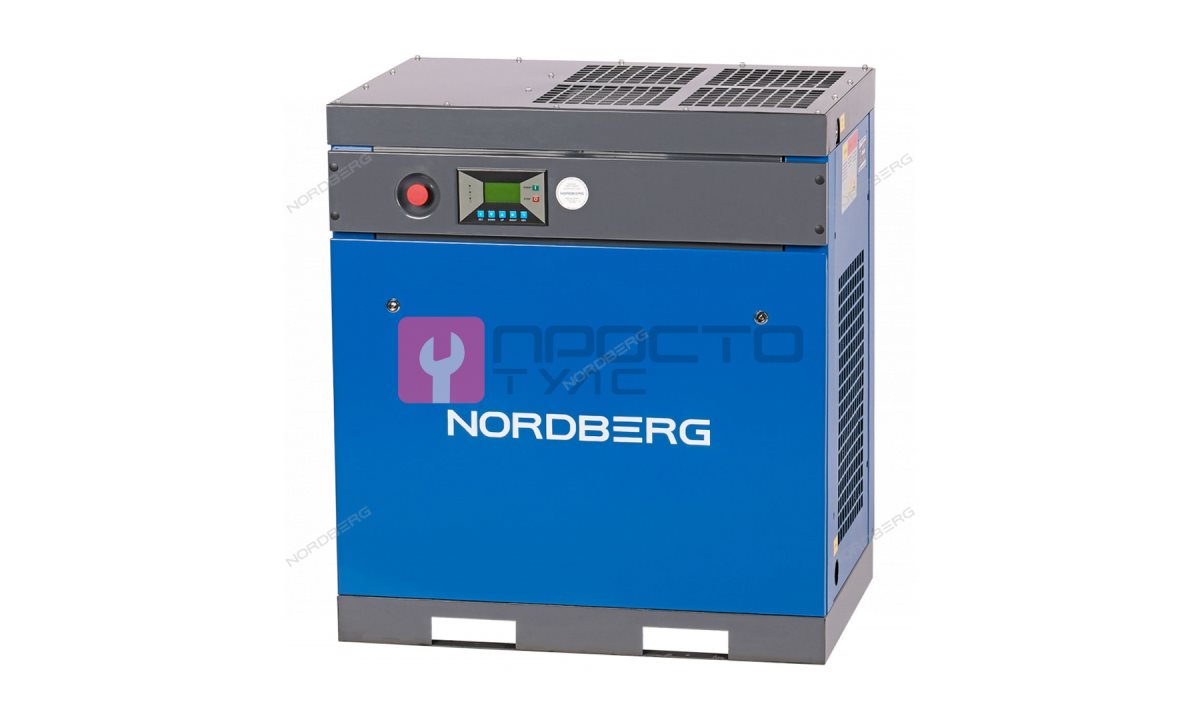  Компрессор винтовой, 15 кВт, 2150 л/мин, 10 бар, IP23, без ресивера NORDBERG NCB20 (0)