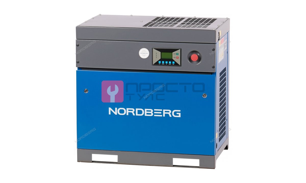  Компрессор винтовой, 7,5 кВт, 960 л/мин, 10 бар, IP23, без ресивера NORDBERG NCB10 (0)