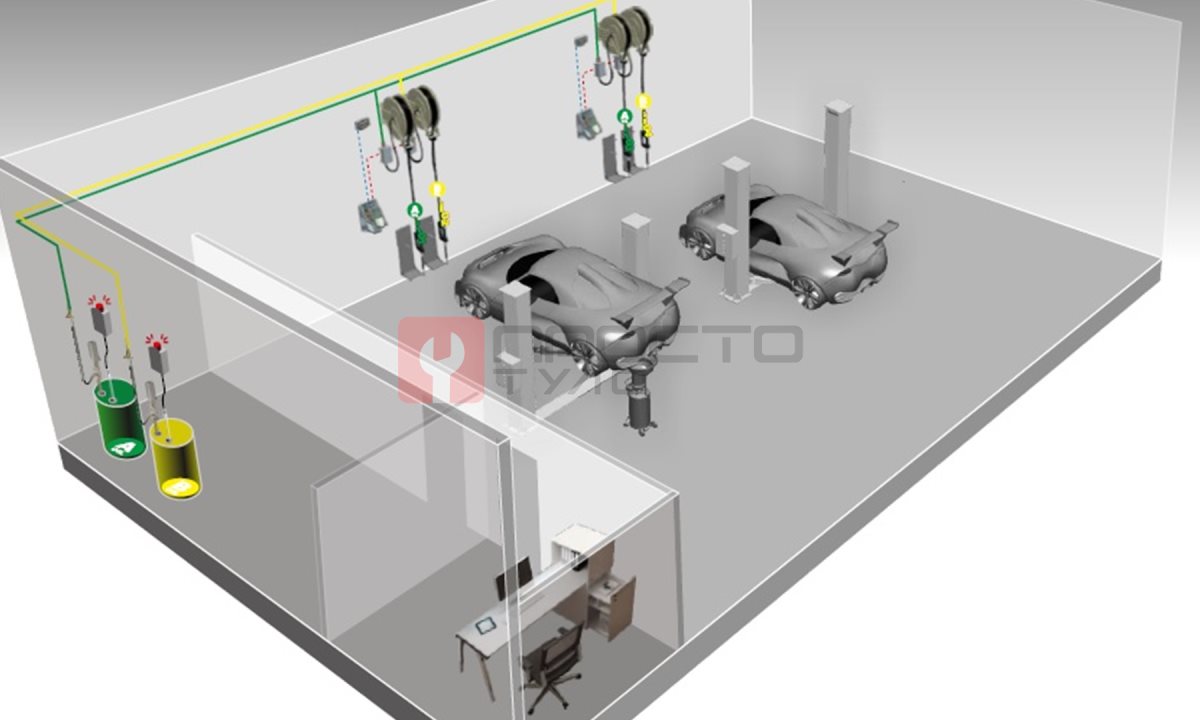  HPMCO-04-2 Автоматизированная стационарная cистема раздачи и учета масла, на 2 масла, 2 поста (0)