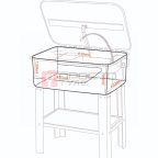  Установка для мойки деталей с электрическим насосом, объем 75 л NORDBERG NW90 (4)
