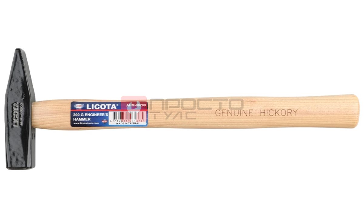  Licota AHM-00200 Молоток с ручкой из дерева гикори 200 г (0)