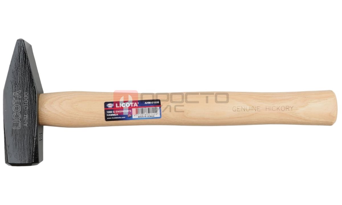  Licota AHM-01000 Молоток с ручкой из дерева гикори 1000 г (0)