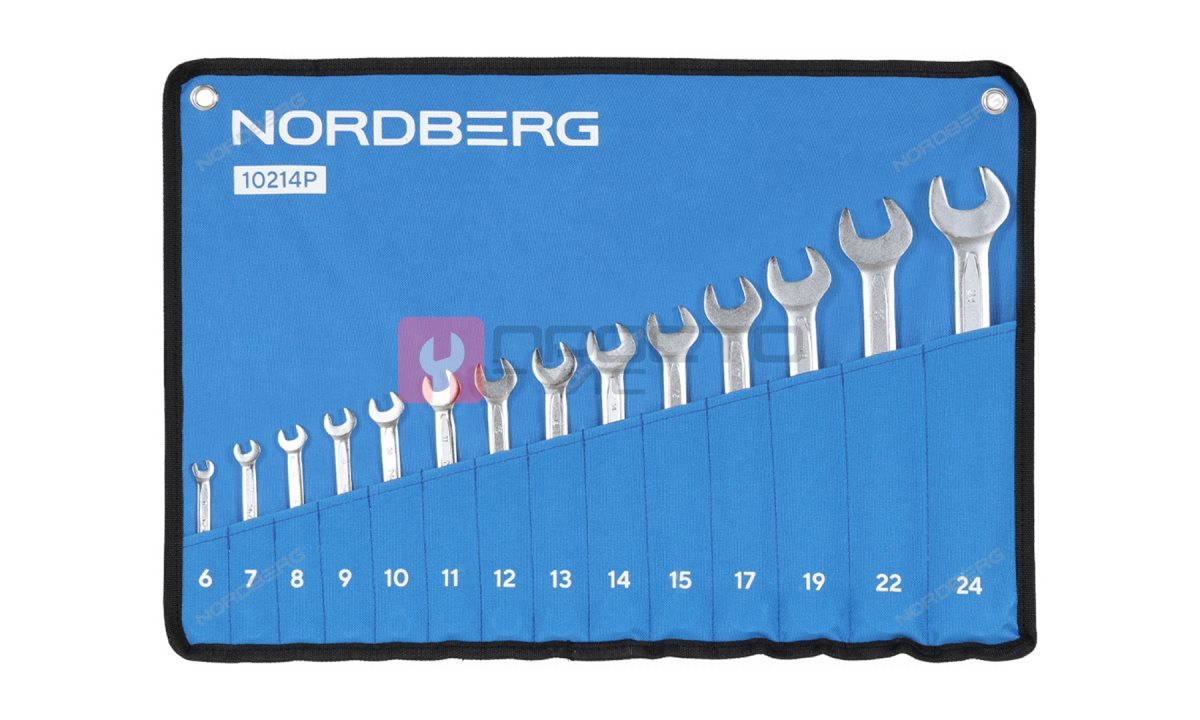  Набор ключей комбинированных 14 шт, планшет тетрон NORDBERG 10214P (0)