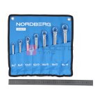  Набор ключей накидных 7 шт, планшет тетрон NORDBERG 10407P (6)