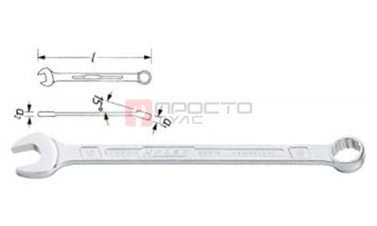  HAZET Ключ комбинированный 46мм 600N-46 (0)