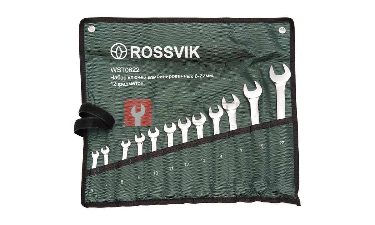  WST0622 Набор ключей комбинированных ROSSVIK 6-22мм, 12шт (0)