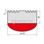  Накладка резиновая на домкрат подкатной ø105 h45 (4)