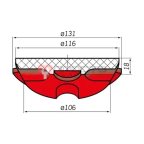  Накладка резиновая на домкрат подкатной ø106 h18 (4)