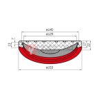  Накладка резиновая на домкрат подкатной ø140 h22 (4)