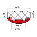  Накладка резиновая на домкрат подкатной ø42 h27 (3)