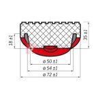  Накладка резиновая на домкрат подкатной ø54 h35 (2)