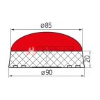  Накладка резиновая на домкрат подкатной ø85 h20 (3)