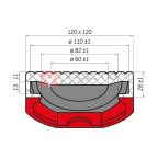  Опора резиновая на домкрат подкатной GARWIN ø110 h28 (3)