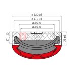  Опора резиновая на домкрат подкатной GARWIN ø111 h31 (3)