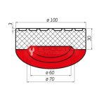  Резиновая накладка для подкатного домкрата ø100 h30 (эконом) (3)
