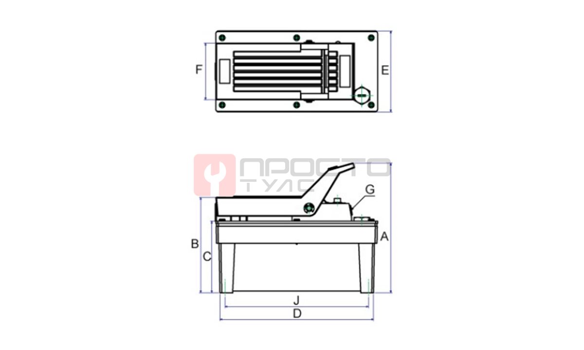  GARWIN INDUSTRIAL 811013-700-3000-P Насос ножной гидравлический с пневматическим приводом 700 бар; 3 л (1)
