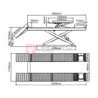  DX-4000A Двухуровневый ножничный подъемник под сход развал 4 т. (2)