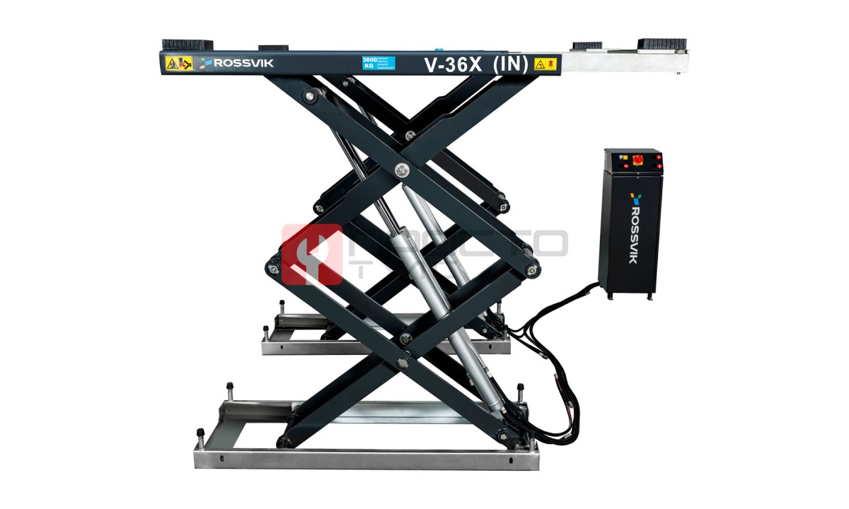  Автоподъемник ножничный ROSSVIK PRO V-36X (IN) заглубленный г/п 3.6т, 380В RAL7040 Цвет серый (1)