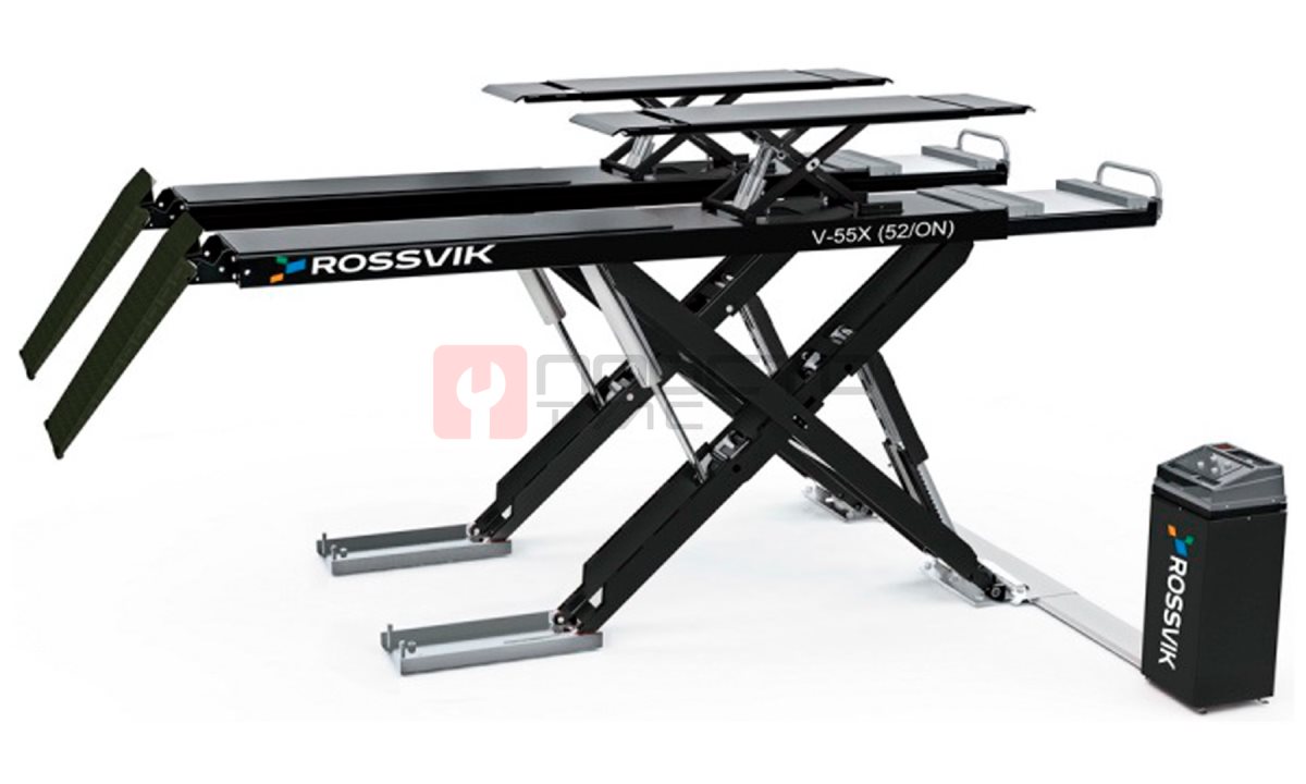  Автоподъемник ножничный ROSSVIK PRO V-55X (52/ON) напольный для р/с, г/п 5.5т, 380В RAL7040 Серый (0)