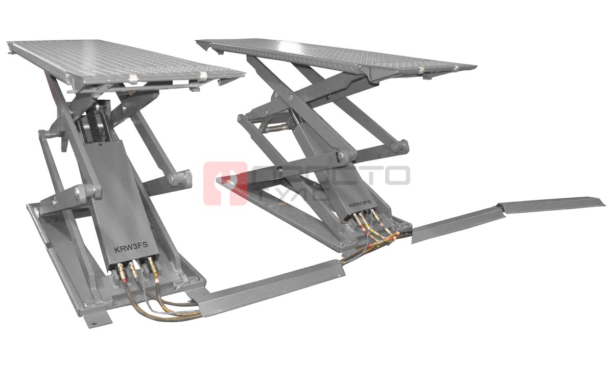  KraftWell KRW3FS Подъемник ножничный короткий г/п 3000 кг.  напольный (0)