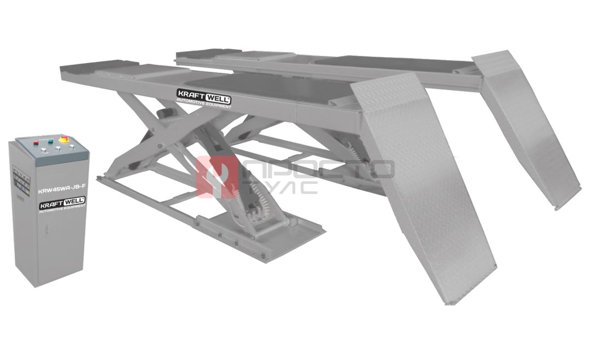  KraftWell KRW40WA-JB-F Подъемник г/п 4 т. напольный, платформы 4500 мм для сход-развала (0)