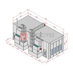  KraftWell KRW1254-TMG Покрасочная камера 12 х 5 х 4 м., 60 000 м3/ч мни (0)