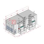  KraftWell KRW1254-MG Покрасочная камера 12 х 5 х 4 м., 60 000 м3/ч мни (0)