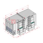  KraftWell KRW1255-MG Покрасочная камера 12 х 5 х 5 м., 60 000 м3/ч мни (0)