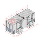  KraftWell KRW1555-MD Покрасочная камера 15 х 5 х 5 м., 84 000 м3/ч мни (0)