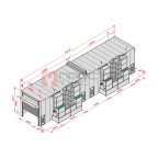  KraftWell KRW2455-TRMG Покрасочная камера 24 х 5 х 4,9 м., 120 000 м3/ч мни (0)